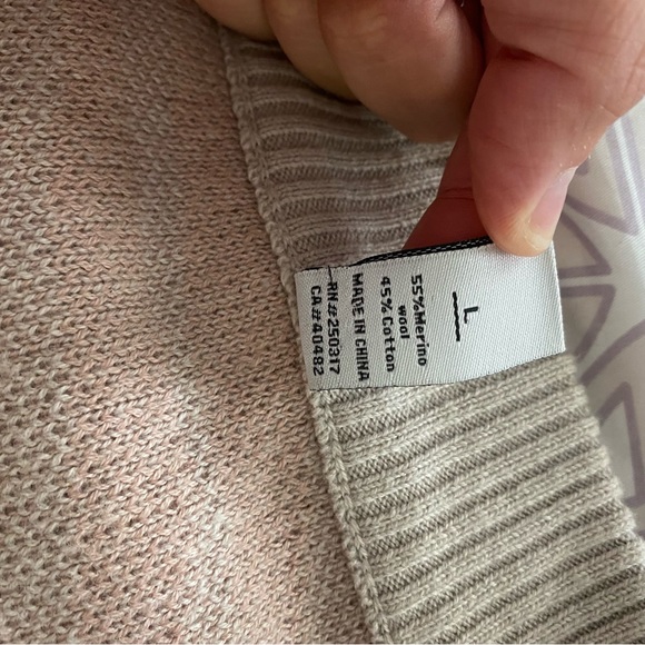 Varley Mayberry sweater pink blush zebra size large wool cotton - Picture 7 of 11